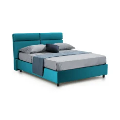 Letti Matrimoniali|Letti Contenitore > Dmora Letto Matrimoniale Materasso Incluso Sfoderabile, Contenitore Made in Italy - Asica Azzurro