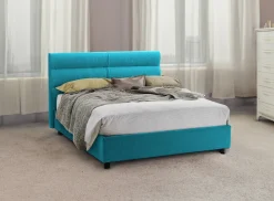 Letti Matrimoniali|Letti Contenitore > Dmora Letto Matrimoniale Materasso Incluso Sfoderabile, Contenitore Made in Italy - Briatico Azzurro