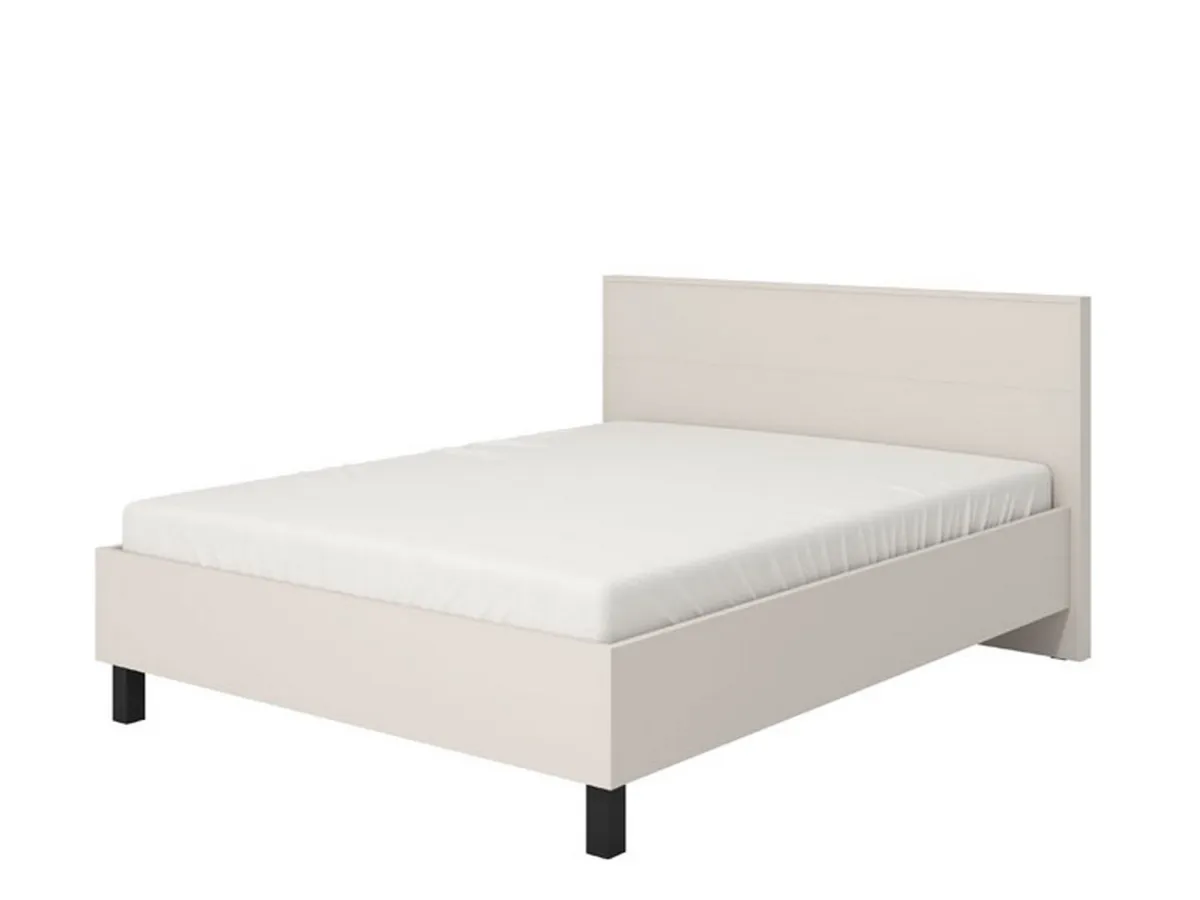 Letti Matrimoniali > Dmora Letto Matrimoniale Dimensione Materasso 160x200 cm Testiera Dettaglio Geometrico, Peso Supportato 200 kg - Coazze Beige