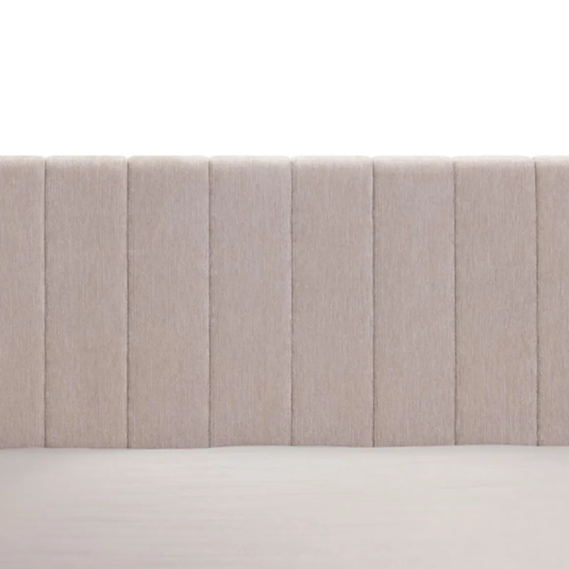 Letto Matrimoniale Beige Dimensione Materasso 160x200 cm Testiera e Giroletto Imbottiti, Imbottito - Exmouth