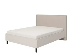 Letti Matrimoniali > Dmora Letto Matrimoniale Beige Grigio Tortora Dimensione Materasso 160x200 cm Imbottito, Testiera Imbottita - Uboldo Grigio, Beige Tortora