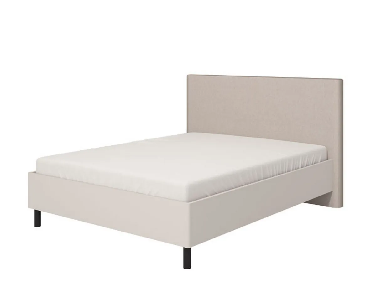 Letti Matrimoniali > Dmora Letto Matrimoniale Beige Grigio Tortora Dimensione Materasso 160x200 cm Imbottito, Testiera Imbottita - Uboldo Grigio, Beige Tortora