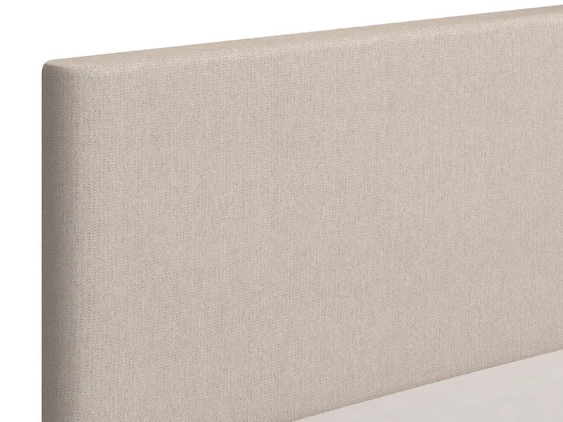 Letto Matrimoniale Beige Grigio Tortora Dimensione Materasso 180x200 cm Imbottito, Testiera Imbottita - Pavarolo