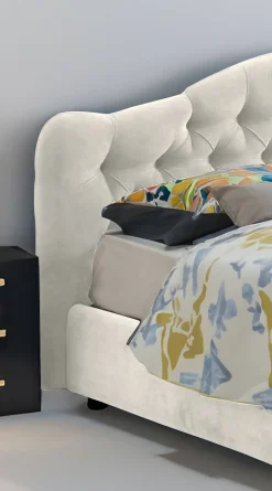 Letti Matrimoniali|Letti Contenitore > Dmora Letto Matrimoniale Materasso Incluso Sfoderabile, Contenitore Made in Italy - Alfer Beige