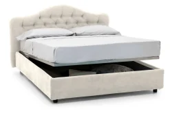 Letti Matrimoniali|Letti Contenitore > Dmora Letto Matrimoniale Materasso Incluso Sfoderabile, Contenitore Made in Italy - Alfer Beige