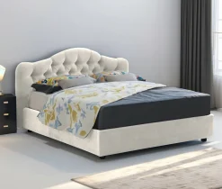 Letti Matrimoniali|Letti Contenitore > Dmora Letto Matrimoniale Materasso Incluso Sfoderabile, Contenitore Made in Italy - Annus Beige
