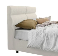 Letto Matrimoniale Beige Materasso Incluso Sfoderabile, Contenitore Made in Italy - Briatico