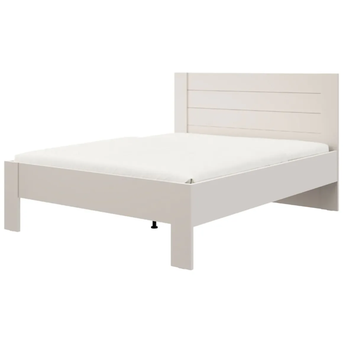 Letto Matrimoniale Bianco Crema Dimensione Materasso 160x200 cm Peso Supportato 200 kg, Matrimoniale - Siwwa