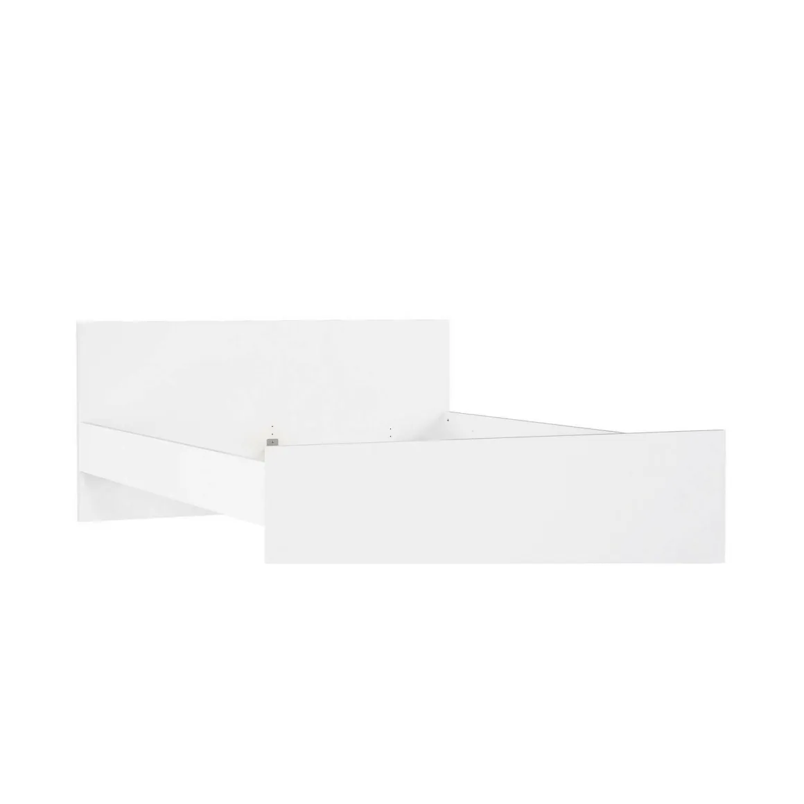 Letto matrimoniale bianco lucido 166x206cm struttura in legno - Kaitak