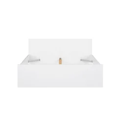 Letto matrimoniale bianco lucido 166x206cm struttura in legno - Kaitak