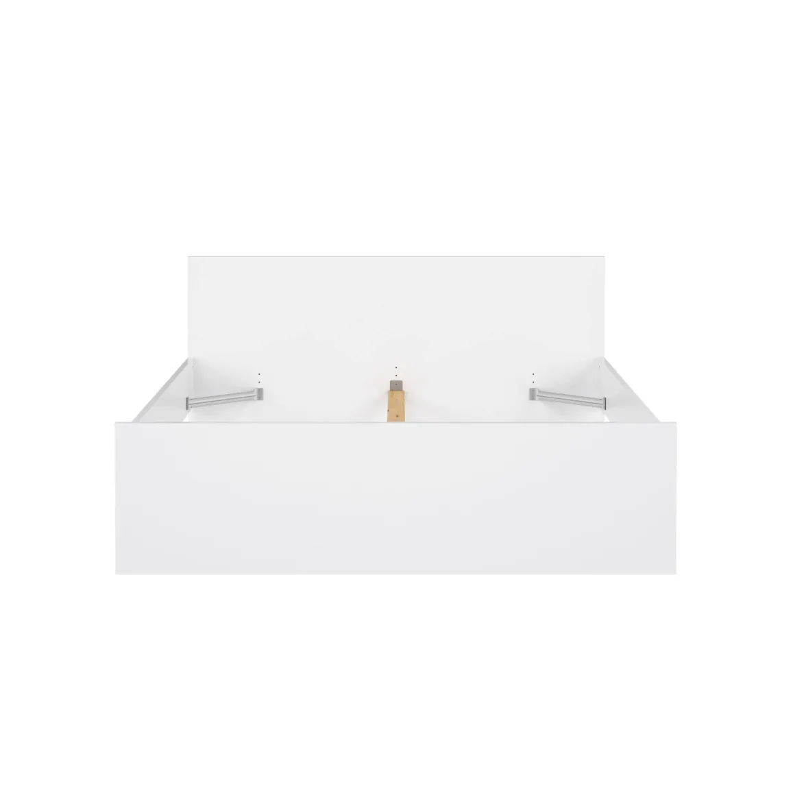 Letto matrimoniale bianco lucido 166x206cm struttura in legno - Kaitak
