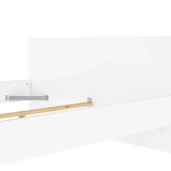 Letto matrimoniale bianco lucido 166x206cm struttura in legno - Kaitak