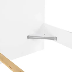 Letto matrimoniale bianco lucido 166x206cm struttura in legno - Kaitak