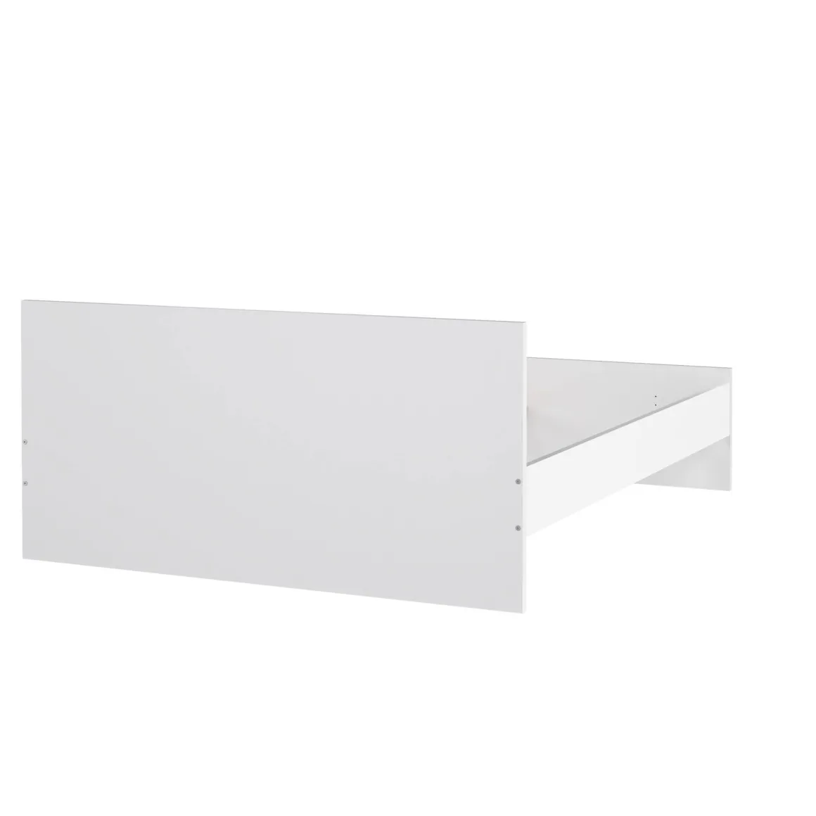 Letto matrimoniale bianco lucido 166x206cm struttura in legno - Kaitak