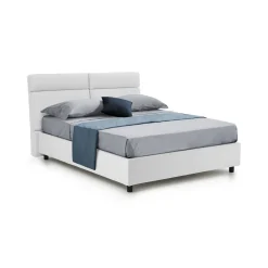 Letti Matrimoniali|Letti Contenitore > Dmora Letto Matrimoniale Materasso Incluso Sfoderabile, Contenitore Made in Italy - Bedero Bianco