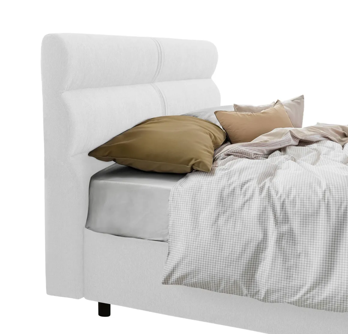 Letti Matrimoniali|Letti Contenitore > Dmora Letto Matrimoniale Materasso Incluso Sfoderabile, Contenitore Made in Italy - Brunate Bianco