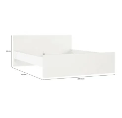 Letti Matrimoniali > Dmora Letto matrimoniale 166x206cm - Kaitak Bianco