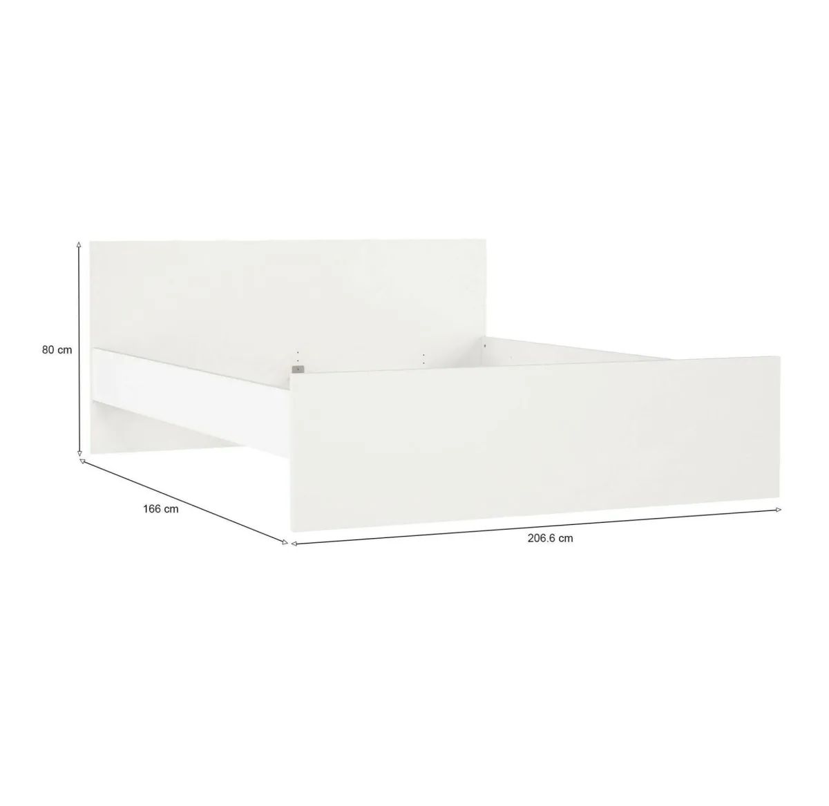 Letti Matrimoniali > Dmora Letto matrimoniale 166x206cm - Kaitak Bianco