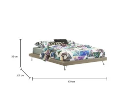 Letto matrimoniale bianco 175x205cm imbottito - Mercede