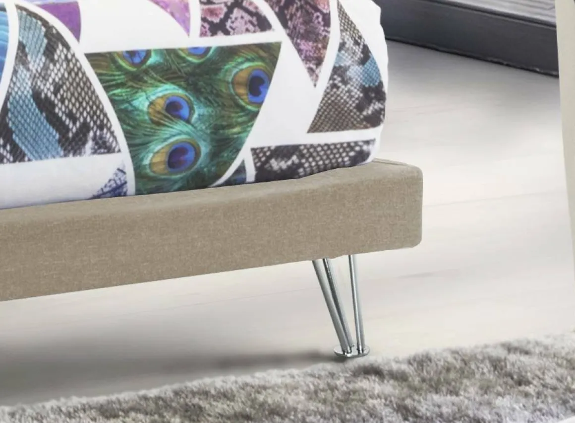 Letto matrimoniale bianco 175x205cm imbottito - Mercede