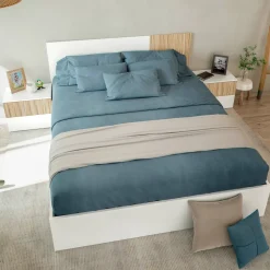 Letti Matrimoniali > Dmora Letto matrimoniale 199x210cm - Fusi Bianco