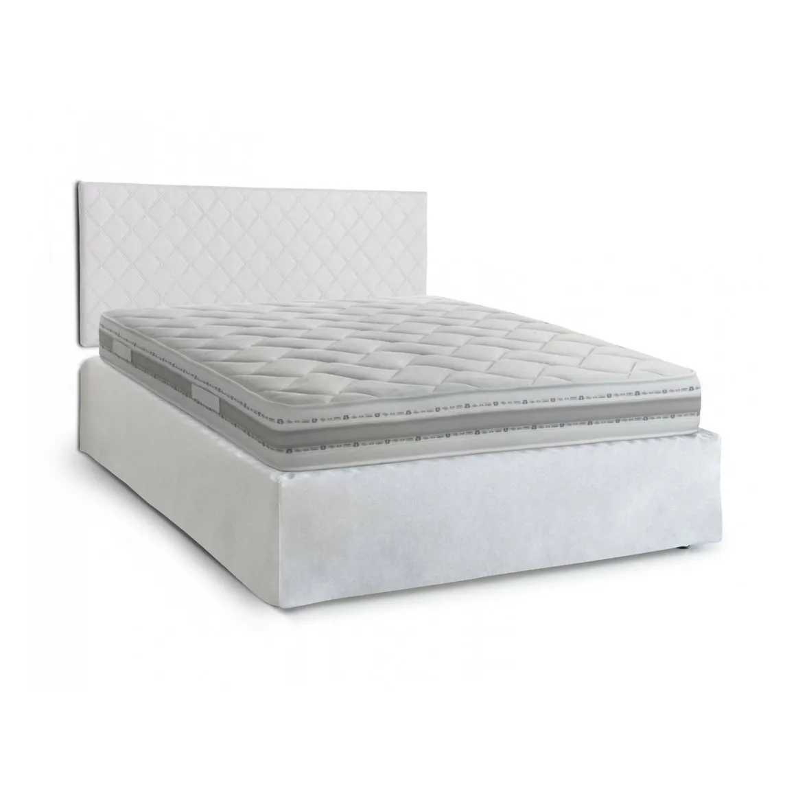 Letto matrimoniale bianco 5x170cm con materasso - Delinda