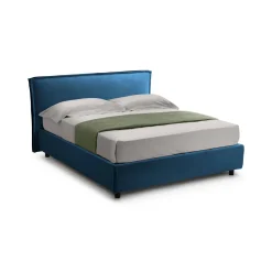 Letti Contenitore > Dmora Letto Matrimoniale Materasso Incluso Sfoderabile, Contenitore Made in Italy - Bruzolo Blu