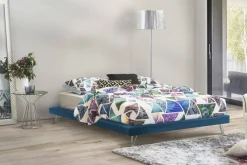 Letti Matrimoniali|Camera Da Letto > Dmora Letto matrimoniale 170x205cm sfoderabile - Arbatrax Blu
