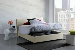 Letti Matrimoniali|Letti Contenitore > Dmora Letto matrimoniale con contenitore 175x205cm - Ashlee Beige