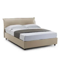 Letto matrimoniale con contenitore beige 175x215cm - Aishia