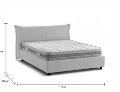 Letti Matrimoniali|Letti Contenitore > Dmora Letto matrimoniale con contenitore 175x205cm - Akym Bianco