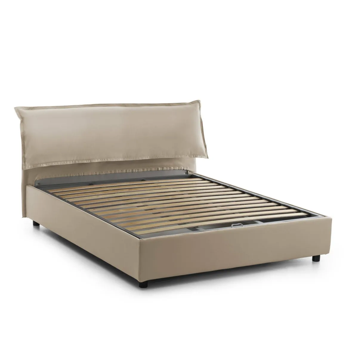 Letto matrimoniale contenitore beige 175x205cm con materasso - Amilcare