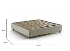 Letto matrimoniale contenitore beige 175x205cm rete inclusa - Annibale