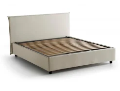 Letto matrimoniale contenitore beige 175x215cm rivestimento lavabile - Ariadni