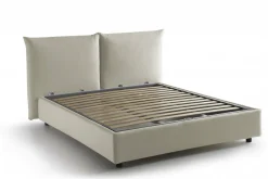 Letto matrimoniale contenitore beige 190x215cm con testiera imbottita - Alizarin