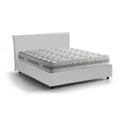 Letti Matrimoniali|Letti Contenitore > Dmora Letto matrimoniale contenitore 175x205cm minimal - Anassimene Bianco