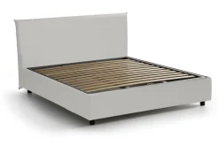 Letti Matrimoniali|Letti Contenitore > Dmora Letto matrimoniale contenitore 175x205cm minimal - Anassimene Bianco