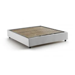 Letti Matrimoniali|Letti Contenitore > Dmora Letto matrimoniale contenitore 175x205cm rivestimeno in ecopelle - Alastorn Bianco