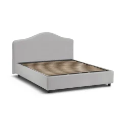 Letti Matrimoniali|Letti Contenitore > Dmora Letto matrimoniale contenitore 175x205cm rivestito in ecopelle - Abul Bianco