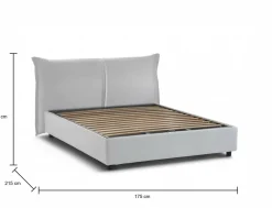 Letti Matrimoniali|Letti Contenitore > Dmora Letto matrimoniale contenitore 175x215cm - Abbas Bianco