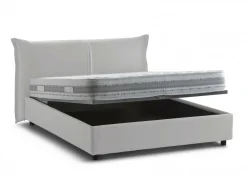 Letti Matrimoniali|Letti Contenitore > Dmora Letto matrimoniale contenitore 175x215cm classico - Verdite Bianco