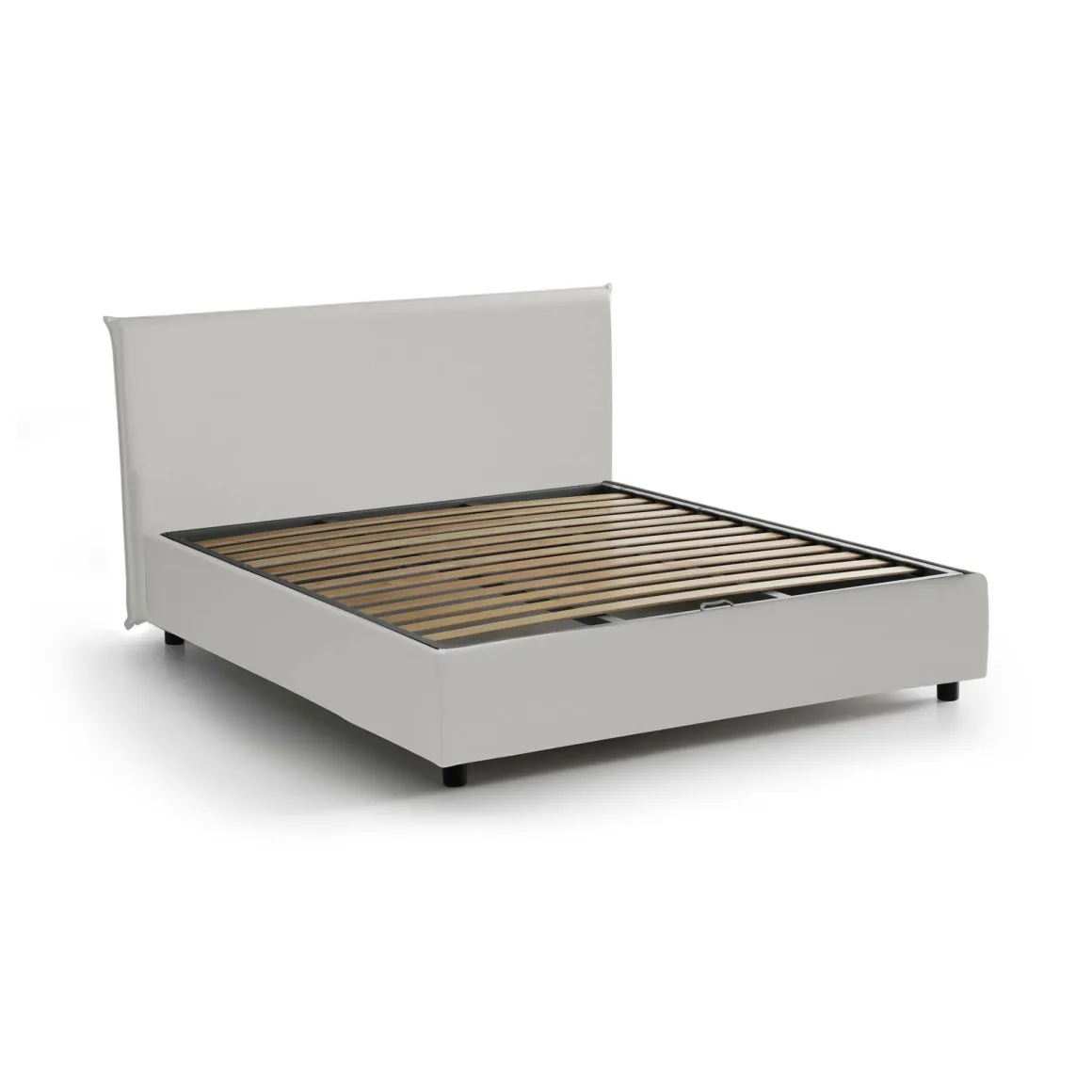 Letti Matrimoniali|Letti Contenitore > Dmora Letto matrimoniale contenitore 175x215cm rete inclusa - Alaska Bianco