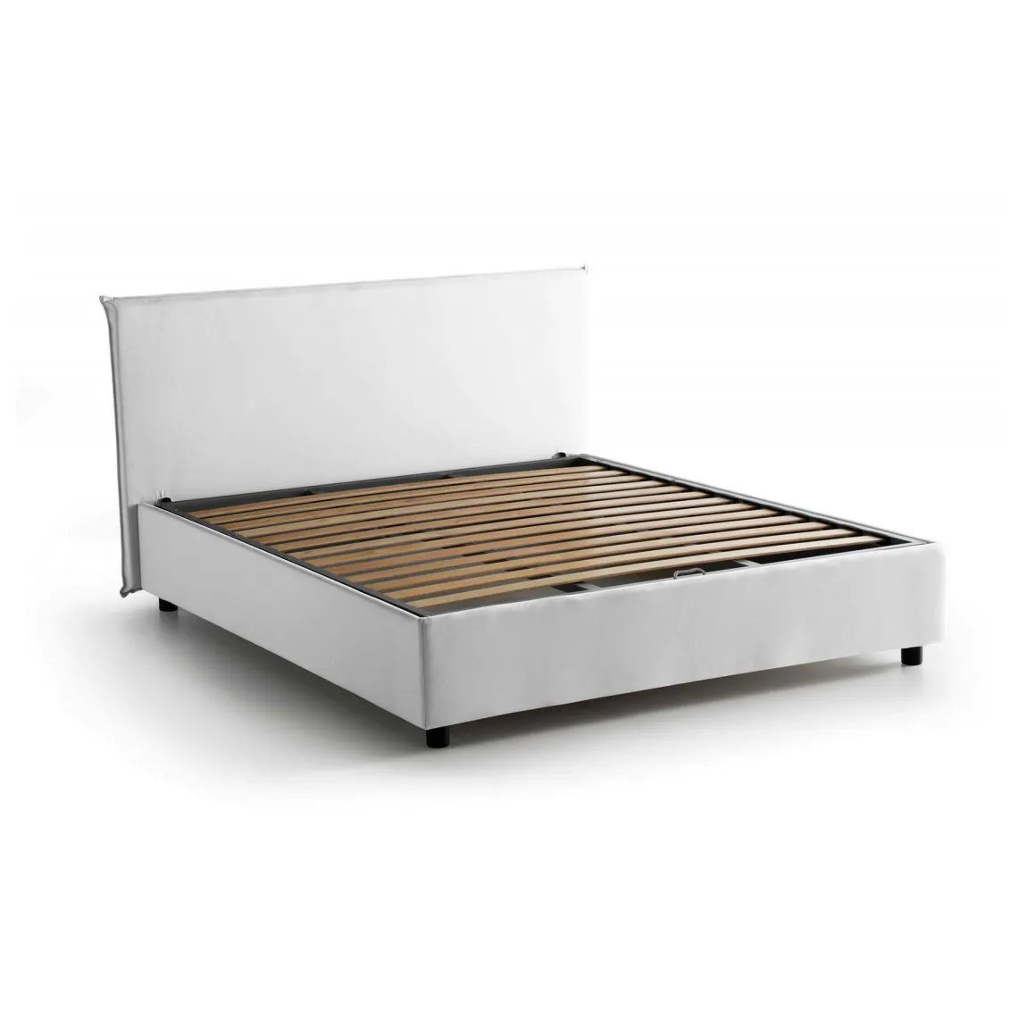 Letti Matrimoniali|Letti Contenitore > Dmora Letto matrimoniale contenitore 175x215cm robusto - Ambassador Bianco