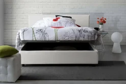 Letti Matrimoniali|Letti Contenitore > Dmora Letto matrimoniale contenitore 175x215cm robusto - Ambassador Bianco