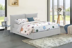Letti Matrimoniali|Letti Contenitore > Dmora Letto matrimoniale contenitore 175x205cm con materasso - Apel Blu