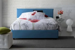 Letti Matrimoniali|Letti Contenitore > Dmora Letto matrimoniale contenitore 175x205cm salvaspazio - Anassimene Blu