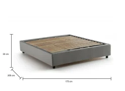 Letto matrimoniale contenitore grigio 175x205cm - Annibale
