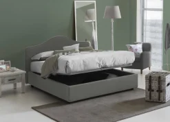 Letto matrimoniale contenitore grigio 175x205cm chic - Abigael