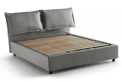 Letto matrimoniale contenitore grigio 175x205cm con materasso - Amelinda