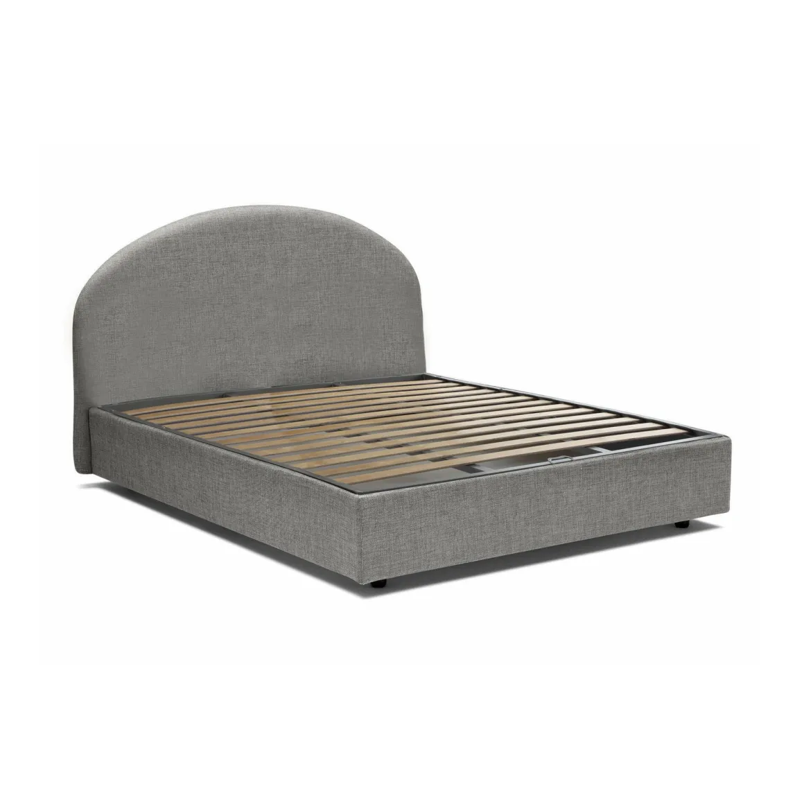 Letti Matrimoniali|Letti Contenitore > Dmora Letto matrimoniale contenitore 175x205cm rivestimento lavabile - Apel Grigio